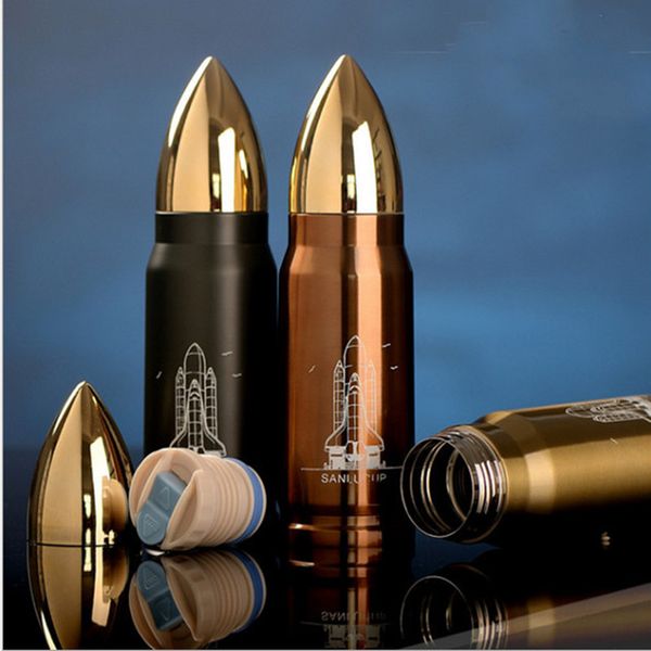 

350ml stainless steel bullet cup rocket vacuum flask bottle men heat cold insulation coffee milk mug cup drinkware garrafa