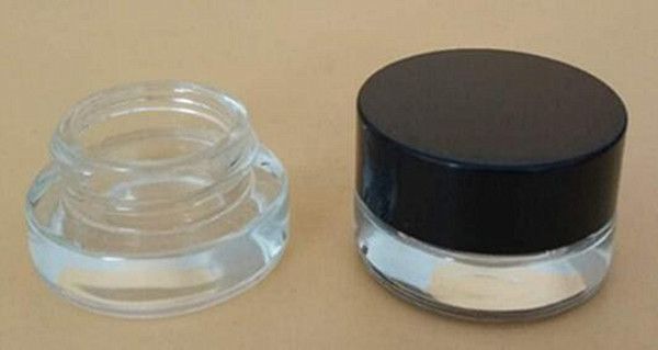 

5 г стеклянная тара stash jar clear 5 мл для ecigarette воск косметический крем с черной крышкой крышка дешевой цене поставщика фарфора