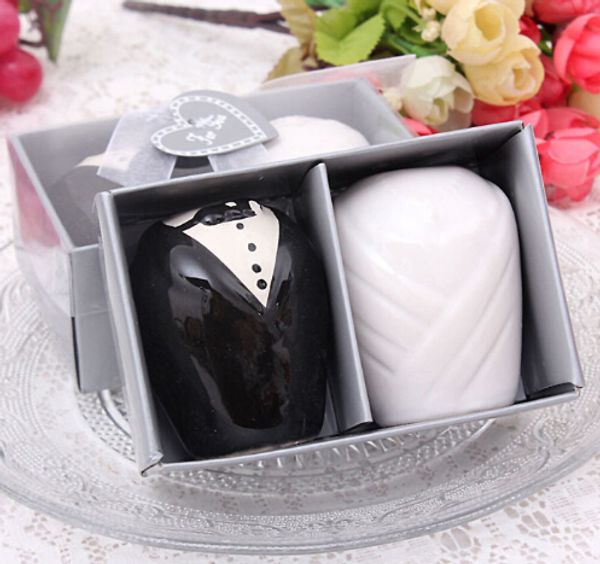 

свадьба пользу подарок керамические tuexdo платье невесты жених соль перец шейкер специи банку творческий партии сувенир