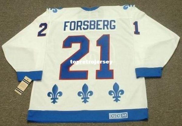 

wholesale mens peter forsberg quebec nordiques 1994 ccm vintage home retro hockey jersey, Black;red