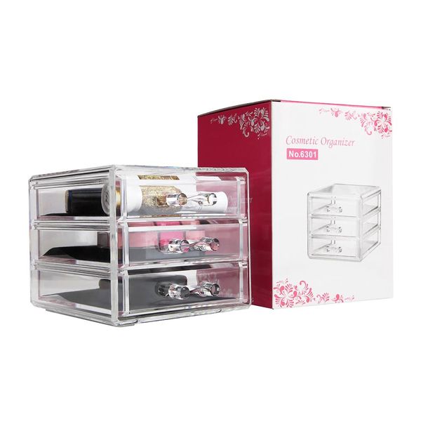 2019 New Clear Acrylic Desktop Cosmetic Storage Organizer Box 3