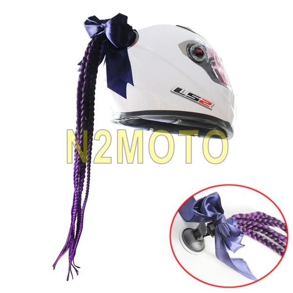 

motocross biker women lady helmet dirty twist braid ponytail e pig tail hair casco decoration gradient ramp