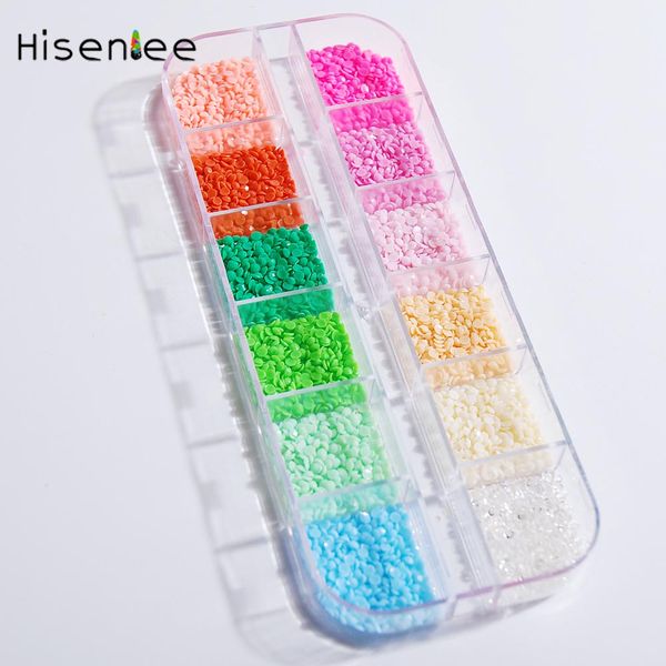 

12 grid new shiny jelly gemstone flat bead 3d nail storm product diy leadership personality wind long-lasting shine temptation, Silver;gold