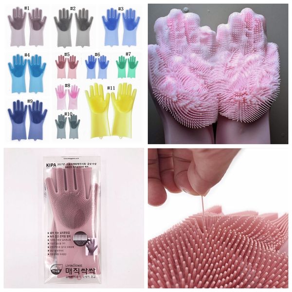 

2 шт. / Пара Волшебная Щетка Для Очистки Силиконовые Перчатки Resuable Бытовой Скруббер Anti Scald Посудомоечные Перчатки Кухня Кровать Инструменты Для Ванной Комнаты MMA940