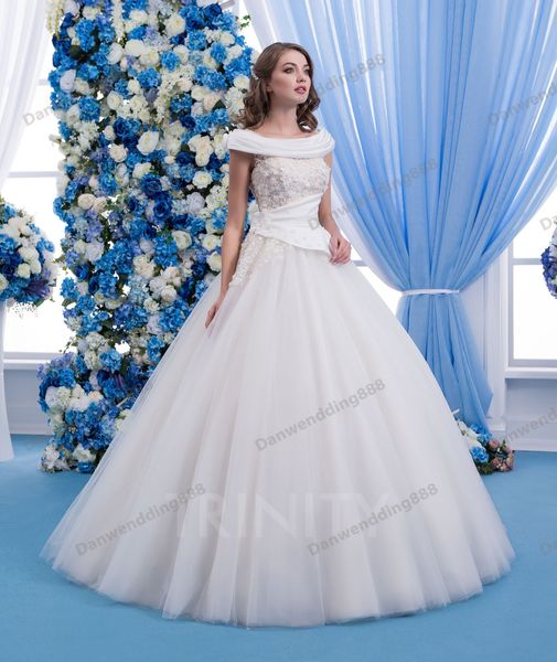 

grace white tulle scoop applique beads a-line wedding dresses bridal pageant dresses wedding attire dresses custom size 2-16 zw712155