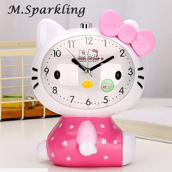 

m.sparkling night light plastic with children's voice nightlight alarm clock deskbell student bedroom bedside clock