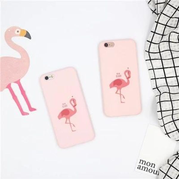 

Фламинго мягкий чехол для iPhone7 plus, розовая защитная задняя крышка для iPhone6 ​​/ 6S plu