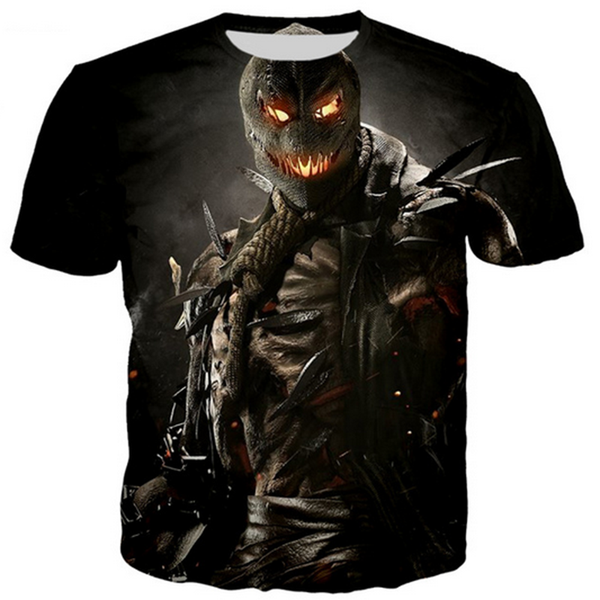 

Новая мода / мужская 3D-печать Evil Scarecrow Casual Short Sleeves T-shirt