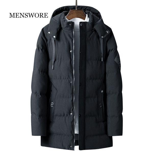 

menswore mens winter new wool jacket coat fashion brand casual male warm blend clothes fit outwear mens hooded coat 4xl, Black
