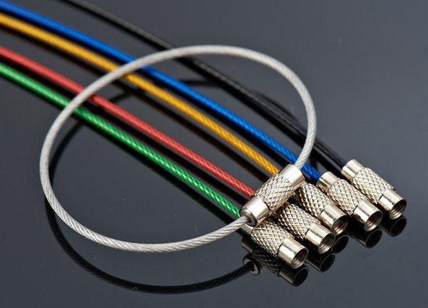 

outdoor tools metal wire stainless steel wire rope creative carabiner keys hanging cable edc tool sc150