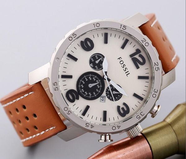 

super new man military dz watch leather steel luxury casual wristwatch steel quartz watches clock male brand watch ing, Slivery;brown