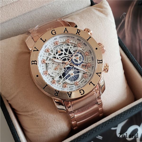 

luxury brand quality small pointer work stainless steel mens quartz watches wristwatches relogies for men relojes gift, Slivery;brown
