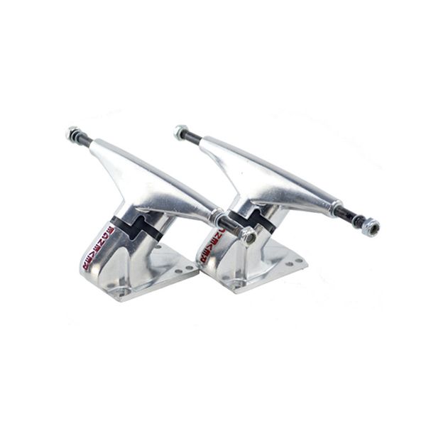 

1 pair silver ub skateboard truck aluminium professional long board bridges rotation flat plate trucks skateboard for men women