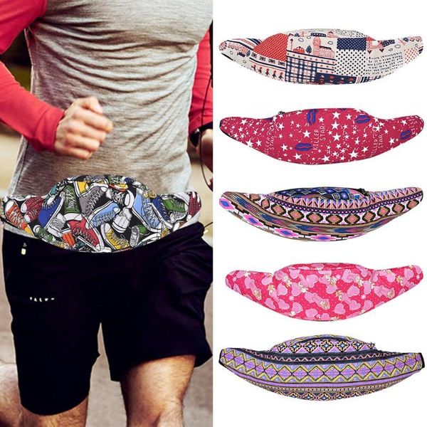 

2018 waist back full bandana black 3d printing fashion waist bag women fanny packs belt bum bag packs for men