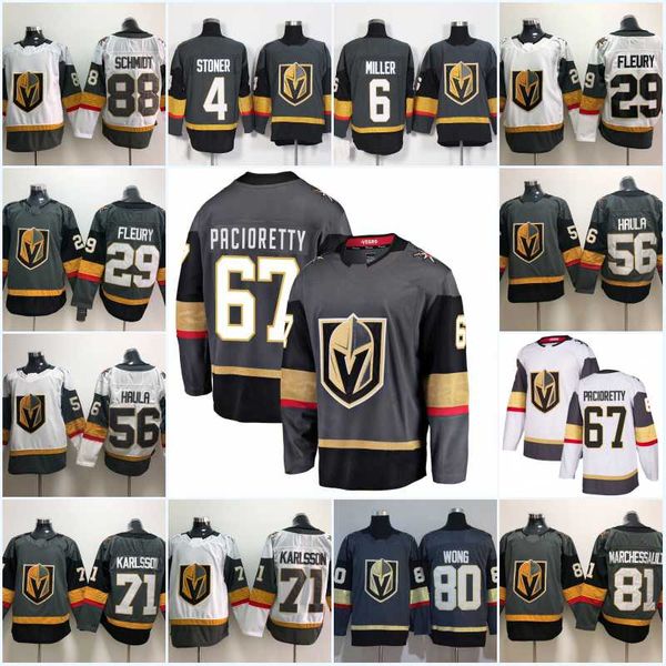 

Mens 67 Max Pacioretty Vegas Golden Knights Jersey Jonathan Marchessault Nate Schmidt David Perron Karlsson Marc-Andre Fleury Hockey Jersey