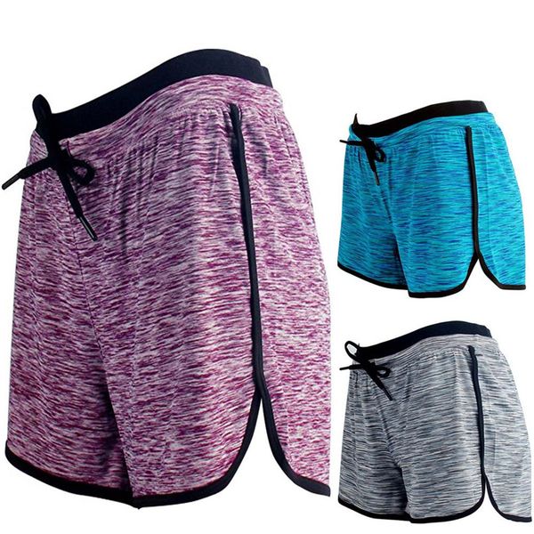 

women loose yoga shorts running gym fitness shorts workout sport trousers pajama elastic waistband short pants #2j09, White;red