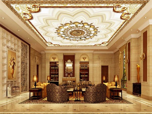 Custom 3d Mural European Style Marble Texture 3d Stereo Relief