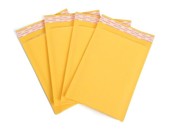 

50pcs/lot 23 sizes yellow bubble mailers padded envelopes packaging shipping bags large kraft bubble mailing envelope bags