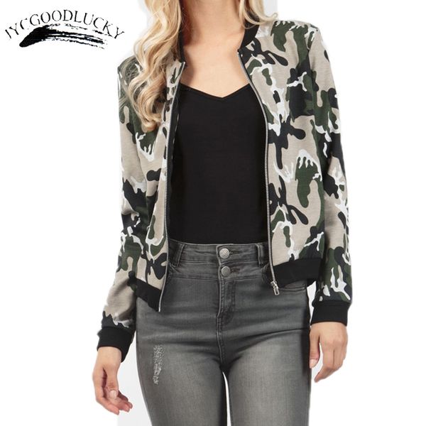 

camouflage women basic coats fashion new arrival 2017 coat jacket spring bomber jacket plus size women clothing coat female, Black;brown