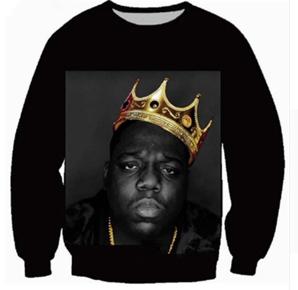 

new arrival fashion men/women rapper 2pac tupac funny 3d printedsweatshirt style fashion casual sweatshirt b281, Black