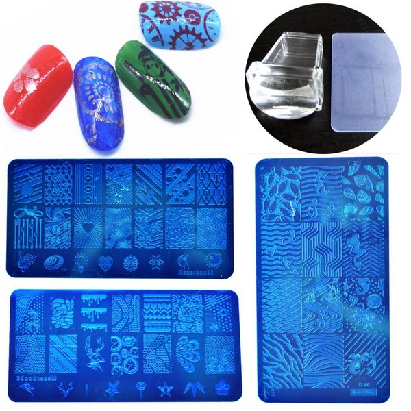 

nail stamper 3d diy nails art stamp template image plates stamping plate templates polish plates strip butterfly stars stencils, White