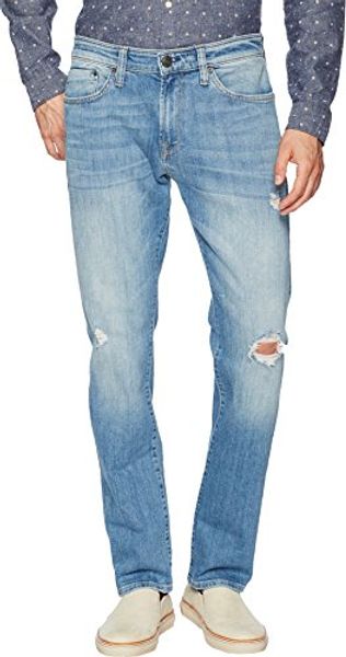 

jeans mens marcus regular rise slim straight in light used authentic vintage, Blue