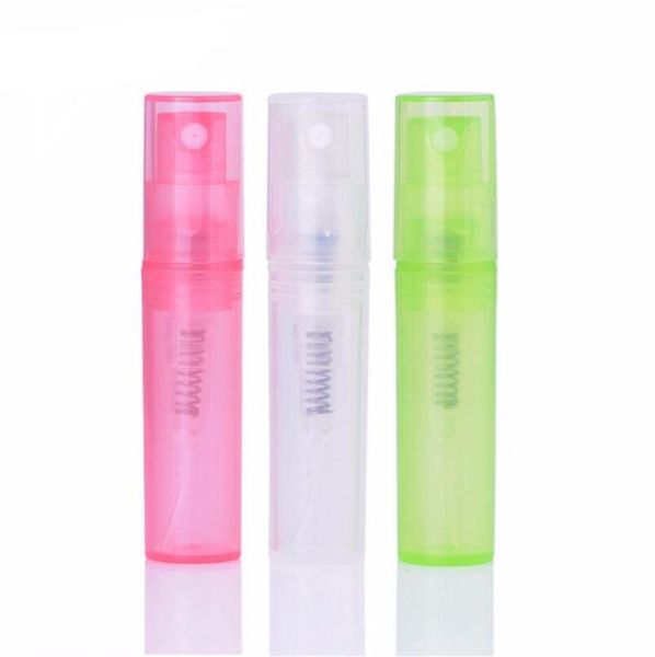 2 ml Colorful Mini Sample Test Fiale Atomizzatore Bottiglie di profumo Bottiglie spray di profumo di plastica all'ingrosso LX2393