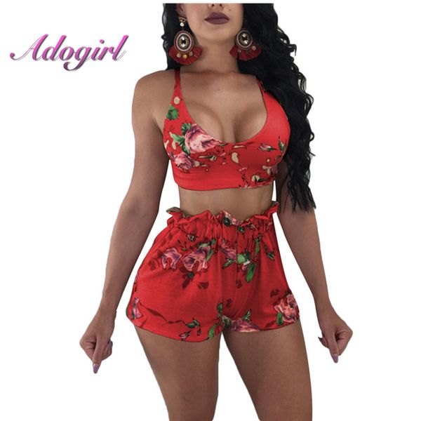 

Pullover Sexy Night Club Wear Suit Two Piece Tracksuit Women Floral Print Bodysuit Shorts Elegant 2 Piece Set Tracksuit Female