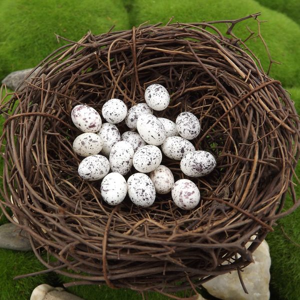 

0.8 cm mini artificial egg fairy garden miniatures gnomes moss terrariums decoration do not come with nest dec347