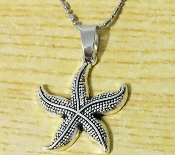 

10pc/lot starfish necklace summer ocean themed beach wedding vacation dainty jewelry drop shipping new arrival, Silver