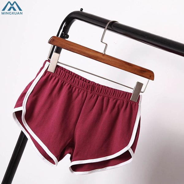 

2018 high waisted shorts feminino new style all-match casual nylon solid loose style elastic waist stretch shorts, White;black