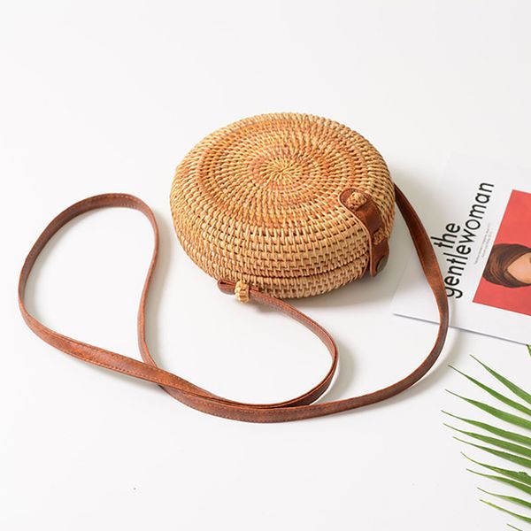 

ручной ротанга тканые круглые женщины crossbody сумка старинные ретро соломы квадратная коробка сумка леди лето милый пляж сумка d18101303