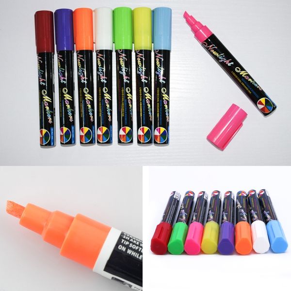 

chalk markers chalkboard erasable dustless water-based non-toxic liquid pens set jun-28b, Black;red