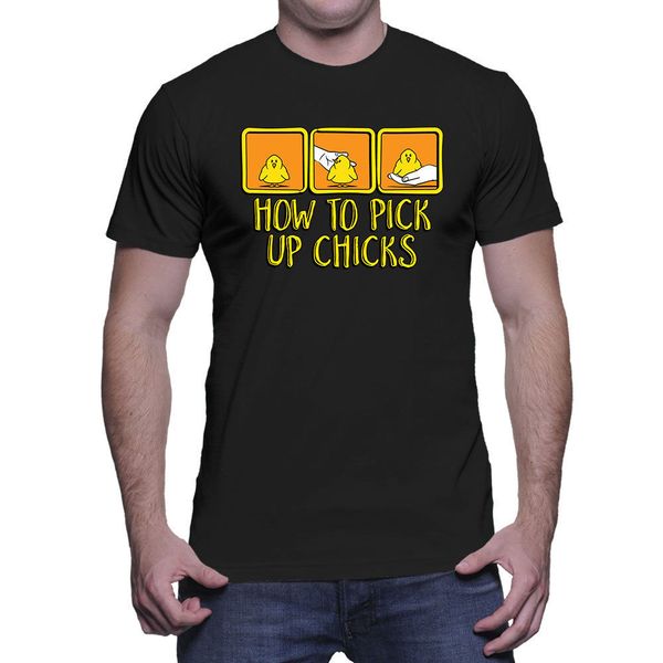 How To Pick Up Chicks Girls Dating Easter Mens T Shirt Good