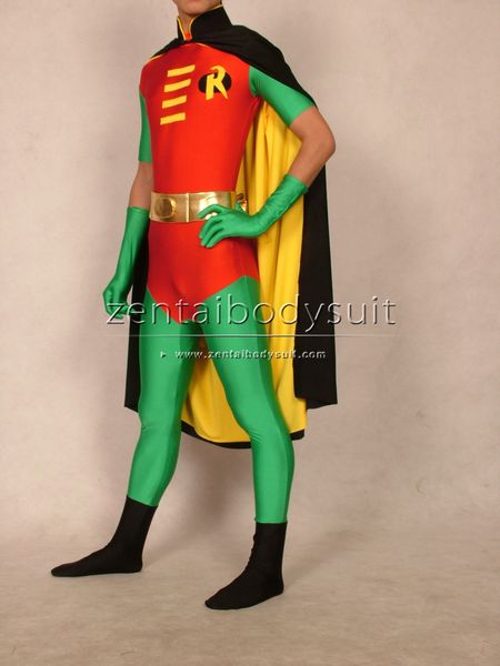 

robin tim drake version spandex superhero costume halloween cosplay party zentai suit, Black;red