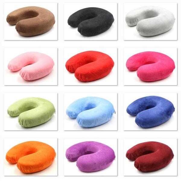 Memory Foam Cuscino a forma di U Cuscino Supporto per il collo Poggiatesta all'aperto per viaggi in campeggio Cuscino per auto da ufficio in aereo NNA408