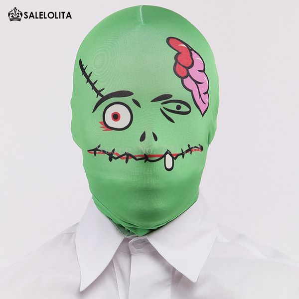 

halloween horrible multi color lycra spandex hoods parade fancy full hoods, Black