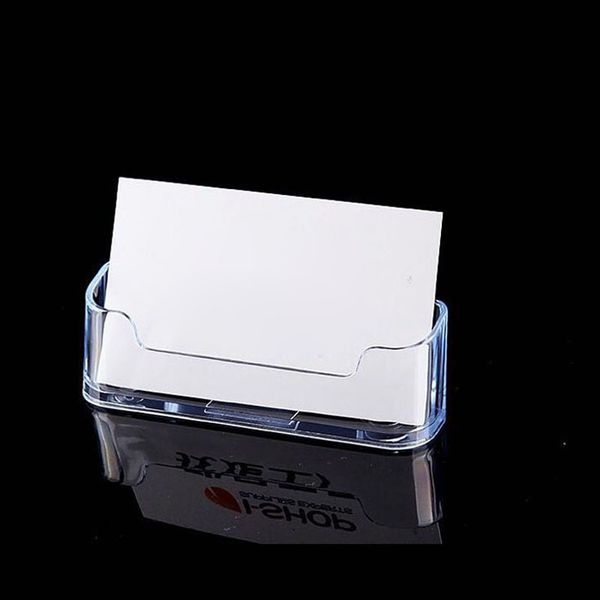 New Clear Acrylic Desktop Business Card Holder Display Free