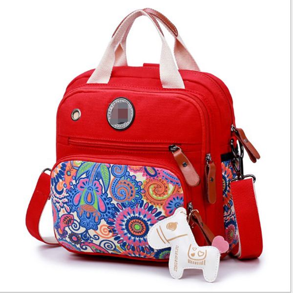 

new mini horse canvas mummy backpack multi function mommy bag mother baby bag shoulder maternity backpack baby bags for mom