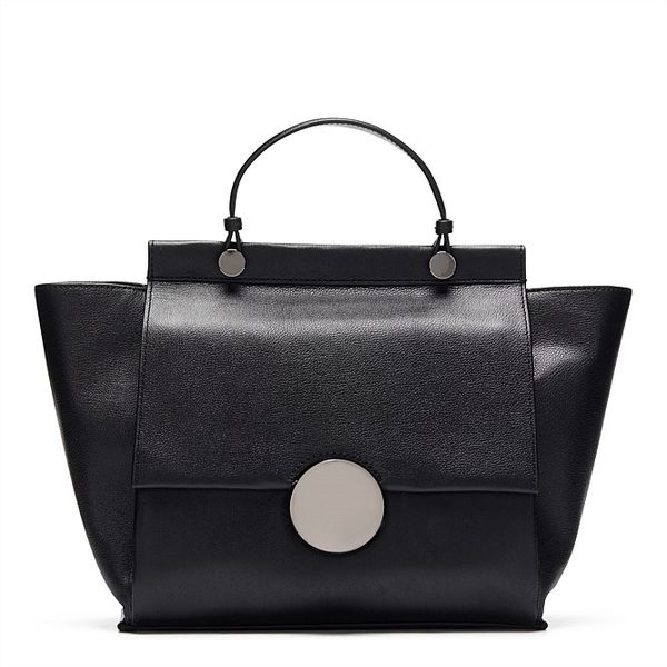 

Mimco fa hion women waver waver tote bag black ro egold color and black gunmetal color leather handbag