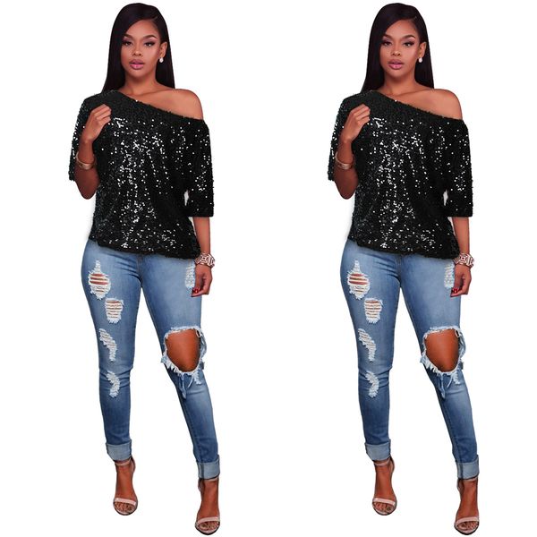 blusas de lentejuelas 2018