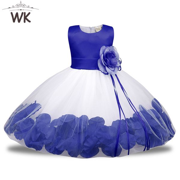

jq-233 newborn baby girl clothes for birthday girl 1 year gift flower tutu children's party dresses for the baptism dresses, Red;yellow