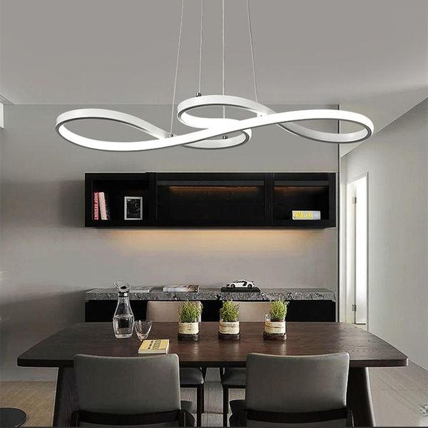 

58w modern led pendant light music notes curve chandelier for restaurant cafe bar
