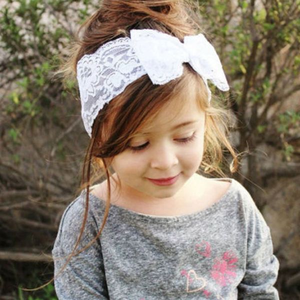 Cute Girl Kids New Born Babies Bow Hairband Turban Headband