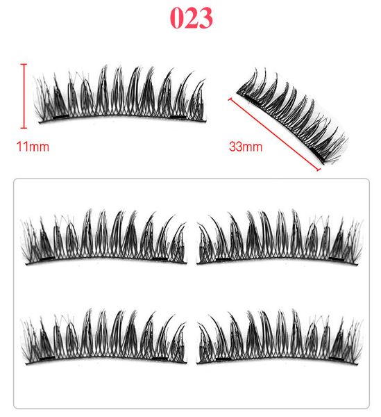 

magnetic full lashes makeup handmade reusable 2 magnets false eyelashes no adhesive needed easy to apply 25 styles available dhl ml002f