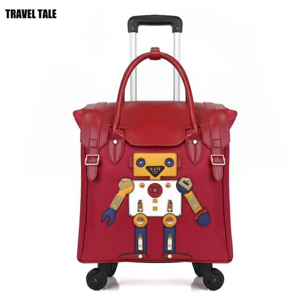 

travel tale 18 inch women carry on hand luggage light travel bag cute small trolley for lady