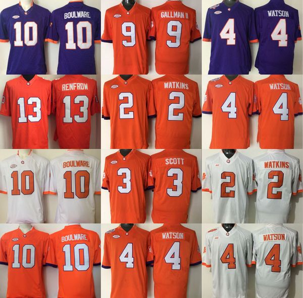 

Clemson Tigers college Jerseys Austin Bryant Trevor Lawrence Sammy Watkins Deshaun Watson Ben Boulware Tajh Boyd Men Football Jerseys