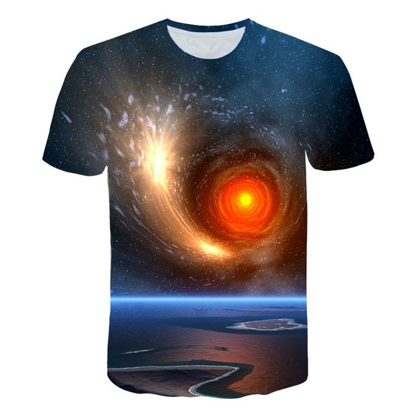 

purple space galaxy 3d t-shirt men / women cotton tshirt 3d print star sky male summer tees fashion streetwear, White;black