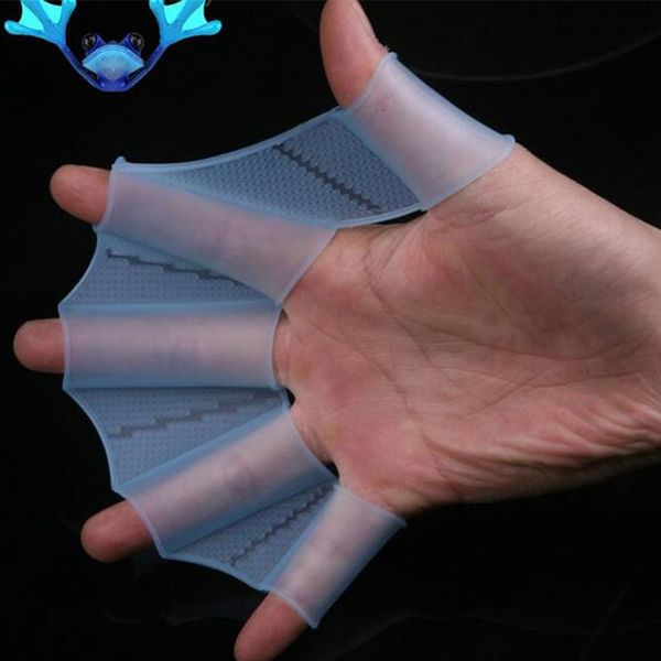 

1pair =2pcs Adult Child Silicone Diving Swim Pool Professional Training Swimming Half finger Hand Fins Flippers Webbed Gloves Palm Paddles E