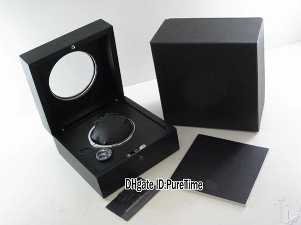 New Black Madeira Vidro Sunroo Madeira Watch Box Atacado Original Gift Paper Mens Womens Watch Box Cartão do certificado Com Saco HUBBOX Puretime